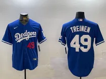 Men's Los Angeles Dodgers #49 Blake Treinen Royal 2024 Home Limited Stitched Baseball Jersey