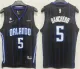 Men's Orlando Magic #5 Paolo Banchero Black With No.6 Patch Icon Edition Stitched Swingman Jersey