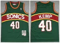 NBA Seattle Supersonics #40 Shawn Kemp Green 1994-95 Throwback Stitched Jersey