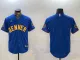 Men's Denver Nuggets Blank Blue With Patch Stitched Jersey