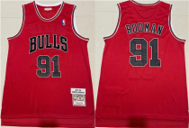 NBA Chicago Bulls #91 Rodman Jersey in Red