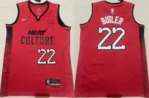 Men's Miami Heat #22 Jimmy Butler Red 2024/25 City Edition Stitched Jersey