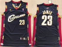 Men's Cleveland Cavaliers #23 LeBron James Black Throwback Stitched Jersey