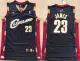 Men's Cleveland Cavaliers #23 LeBron James Black Throwback Stitched Jersey