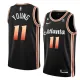 Men's Atlanta Hawks #11 Trae Young 2022-23 Black City Edition With NO.6 Patch Stitched Jersey