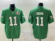 Men's Philadelphia Eagles #11 A. J. Brown Green 2025 Super Bowl LIX Patch Vapor Jersey