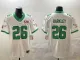 Men's Philadelphia Eagles #26 Saquon Barkley White 2025 Super Bowl LIX Patch Vapor Jersey