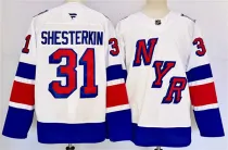 Men's New York Rangers #31 Igor Shesterkin White 2024-25 Stadium Series Stitched Jersey