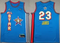 Men's Los Angeles Lakers # 23 LeBron James Light Blue All-Stars 2025 Edition Stitched Jersey