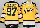 Men's Edmonton Oilers #97 Connor McDavid Yellow 2024-25 With C Patch Heritage Classic Jersey