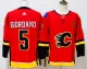 Men's Adidas Calgary Flames #5 Mark Giordano Red Stitched NHL Jersey