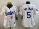 Women MLB Los Angeles Dodgers #5 Freeman White 2025 Tokyo Series Limited Stitched Jersey