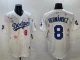 MLB Los Angeles Dodgers #8 Kiké Hernández  White 2025 Tokyo Series Limited Stitched Jersey