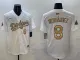 Men's Los Angeles Dodgers #8 Enrique Hernández White 2025 Gold Collection Limited Stitched Jersey