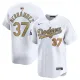Men's Los Angeles Dodgers #37 Teoscar Hernandez White 2025 Gold Collection Limited Stitched Jersey