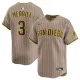 Men's MLB San Diego Padres #3 Merrill Tan Nike Game Jersey