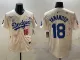 Men's Los Angeles Dodgers #18 Yoshinobu Yamamoto Cream 2025 Tokyo Series Limited Jersey