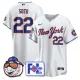 Men's New York Mets #22 Juan Soto White 2025 Spring Training Stitched Jersey