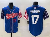 Men's Los Angeles Dodgers #17 Shohei Ohtani Royal Limited Stitched Jersey