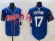 Men's Los Angeles Dodgers #17 Shohei Ohtani Royal Limited Stitched Jersey