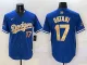 Men's Los Angeles Dodgers #17 Shohei Ohtani Royal 2025 Gold Collection Limited Stitched Jersey