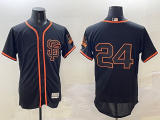 MLB San Francisco Giants #24 Mays Black Flex Base Elite Jersey