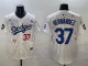 Men's Los Angeles Dodgers #37 Teoscar Hernández White2025 Tokyo Series Limited Stitched Jersey