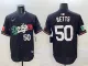 Men's Los Angeles Dodgers #50 Mookie Betts Black Mexico Flag Limited Stitched Jersey