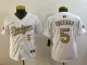 Youth Los Angeles Dodgers #5 Freddie Freeman White 2025 Gold Collection Limited Stitched Jersey
