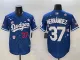 Men's Los Angeles Dodgers #37 Teoscar Hernández Royal 2025 Tokyo Series Limited Stitched Jersey