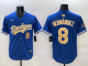 Men's Los Angeles Dodgers #8 Enrique Hernández Royal 2025 Gold Collection Limited Stitched Jersey