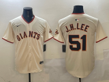 Men's San Francisco Giants #51 Jung Hoo Lee Cream 2024 Stitched Baseball Jersey