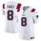 Men's New England Patriots #8 Stefon Diggs White 2025 F.U.S.E. Vapor Limited Jersey