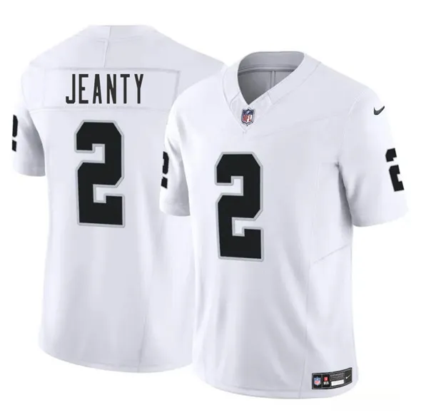 Men's Las Vegas Raiders #2 Ashton Jeanty White 2025 F.U.S.E. Vapor Limited Jersey
