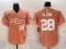 Men's Atlanta Braves #28 Matt Olson Peach 2024 Atliens & Peach With Outkast Patch Vapor Jersey
