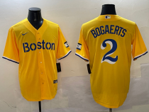 Men's Boston Red Sox #2 Alex Bregman Gold City Connect Stitched Jersey