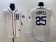 Men's Detroit Tigers #25 Gleyber Torres White Nike Game Stitched Jersey