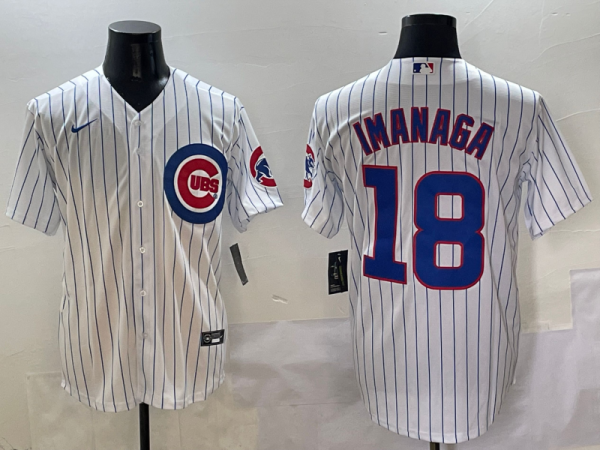 Men's Chicago Cubs #18 Shōta Imanaga White Cool Base Stitched Baseball Jersey