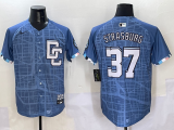 Men's Washington Nationals #37 Stephen Strasburg Blue 2025 City Connect Limited Jersey