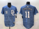 Men's MLB Washington Nationals #11 Zimmerman Blue 2025 City Connect Limited Jersey