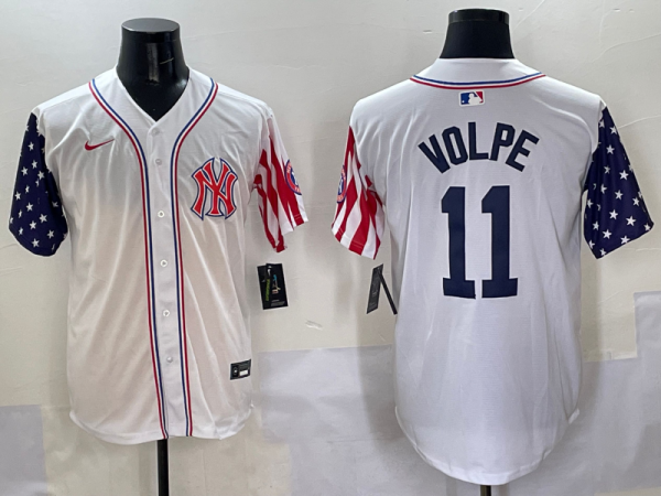 Men's New York Yankees #11 Anthony Volpe White American Style Limited Stitched Jersey