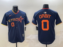 Men's Houston Astros #0 Kaleb Ort Navy 2025 City Connect Limited Stitched Baseball Jersey