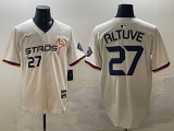 Men's Houston Astros #27 Jose Altuve Cream 2025 City Connect Limited Stitched Baseball Jersey