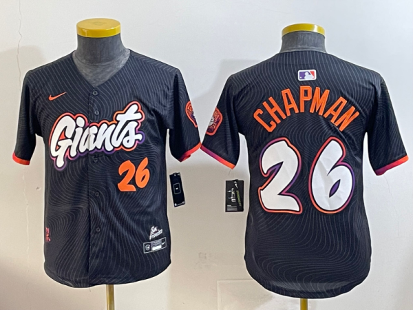 Youth San Francisco Giants #26 Matt Chapman 2025 City Connect Limited Jersey