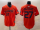 Men's Houston Astros #27 Jose Altuve Orange 2025 City Connect Limited Stitched Baseball Jersey