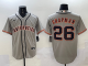 Men's San Francisco Giants #26 Matt Chapman Grey Stitched Baseball Jersey