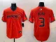 Men's Houston Astros #3 Jeremy Peña Orange 2025 City Connect With Texas Patch Limited Jersey