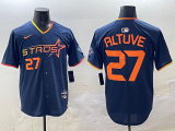 Men's Houston Astros #27 Jose Altuve Navy 2025 City Connect Limited Stitched Baseball Jersey