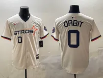 Men's Houston Astros #0 Kaleb Ort Cream 2025 City Connect Limited Stitched Baseball Jersey