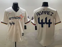 Men's Houston Astros #44 Yordan Alvarez White 2025 City Connect Limited Stitched Jersey
